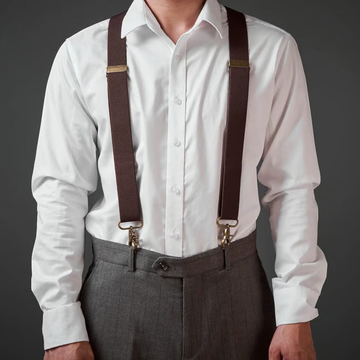 High Quality--Adjustable X-Type Unisex Four-Clip Suspenders