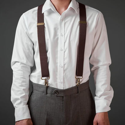 High Quality--Adjustable X-Type Unisex Four-Clip Suspenders