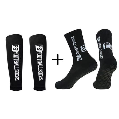 Knee-High Football Socks & Sleeve Set – Anti-Odor, Non-Slip