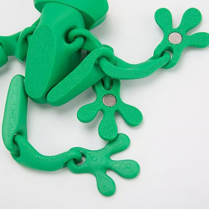 Trending 3D Magnetic Frog Figurine with Movable Joints, Fun Decorative Fridge Magnet