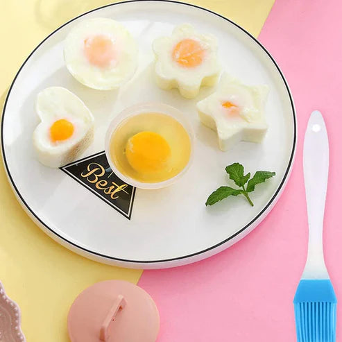 Cute Boiled Egg Mold 4 PCS-Set With Brush