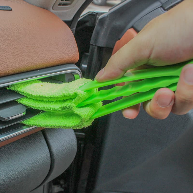 3-in-1 Blinds & AC Vent Cleaning Brush with Microfiber Sleeves – Multipurpose Dust Remover Tool