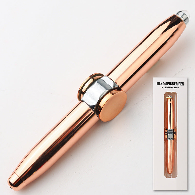 ✨Flash Fingertip Gyro Pen – Stress Relief & Writing 2-in-1, Spinning Design with LED Light, Fun for Office & Study