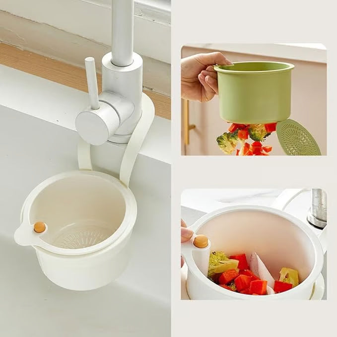 Hanging Sink Drain Basket with Bottom Release