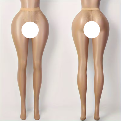Plus Size Women's Sexy See-Through Pantyhose