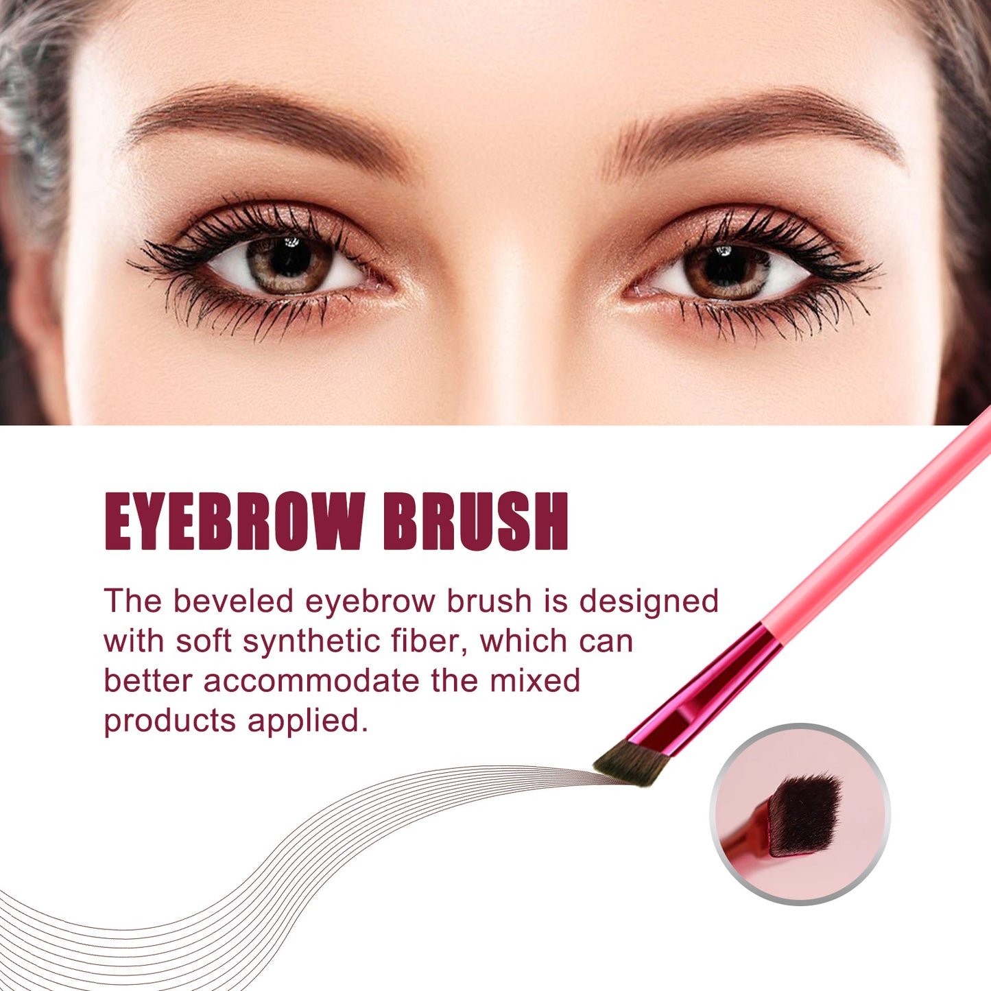 Functional eyebrow brush set, portable eyebrow brush and eyebrow cream