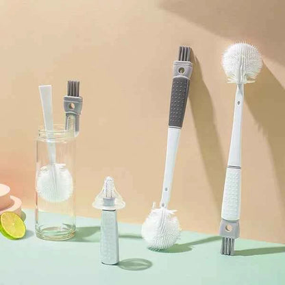 Detachable Long-Handle Silicone Cup Brush – Deep Reach for Tall Cups | Scratch-Free | for Thermos, Baby Bottles & Water Bottles