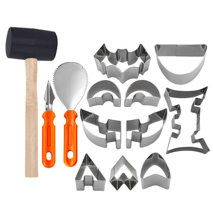 Halloween Pumpkin Carving Kit & Creative DIY Cookie Cutter Set