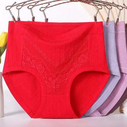 High-Waist Shaping Plus-Size Lace Panties