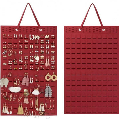 Felt Earring Organizer Pouch - Wall-Mounted Jewelry Storage Bag