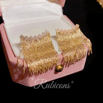 Retro Metallic Tassel Earrings