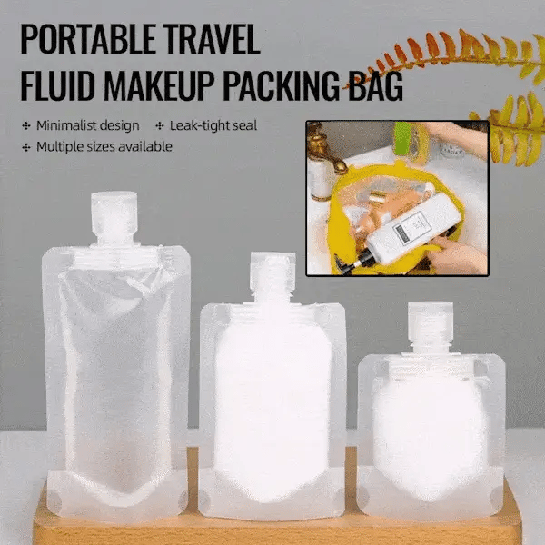 【10 PCS】Portable Travel Fluid Makeup Packing Bag