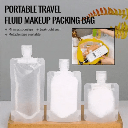 【10 PCS】Portable Travel Fluid Makeup Packing Bag
