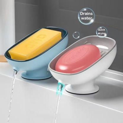 Creative Wall-Mounted Soap Dish | Drainable Suction Holder | No Water Build-up