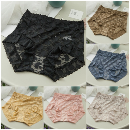 Sexy Seamless Thin Lace Silk Care Panties