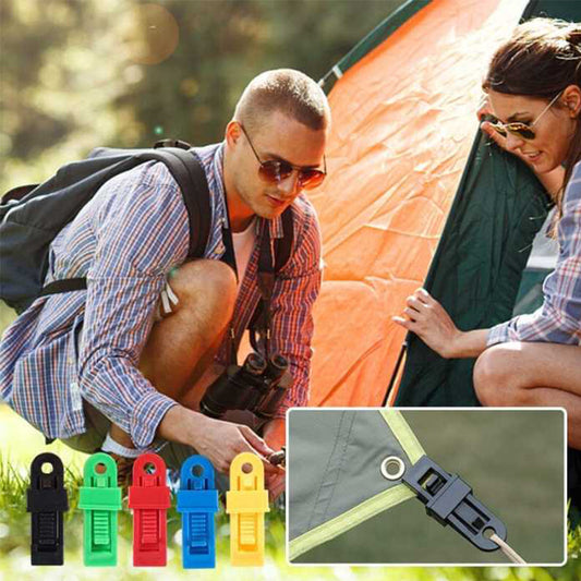 Tent Guyline Clips | Outdoor Camping Tarp Hooks & Windproof Fasteners
