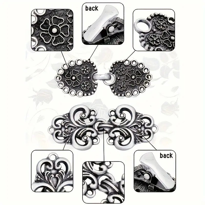 Vintage Swirl Sweater Clips for Scarves, Shawls, and Dress Shirts