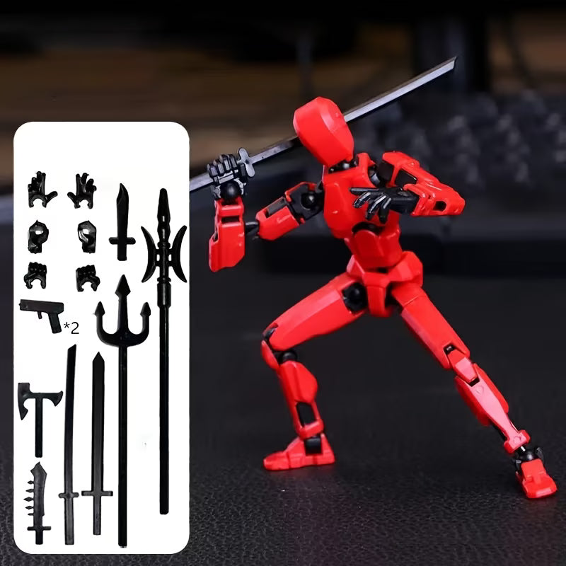 DIY Buildable Articulated Action Figure Toy with Movable Joints