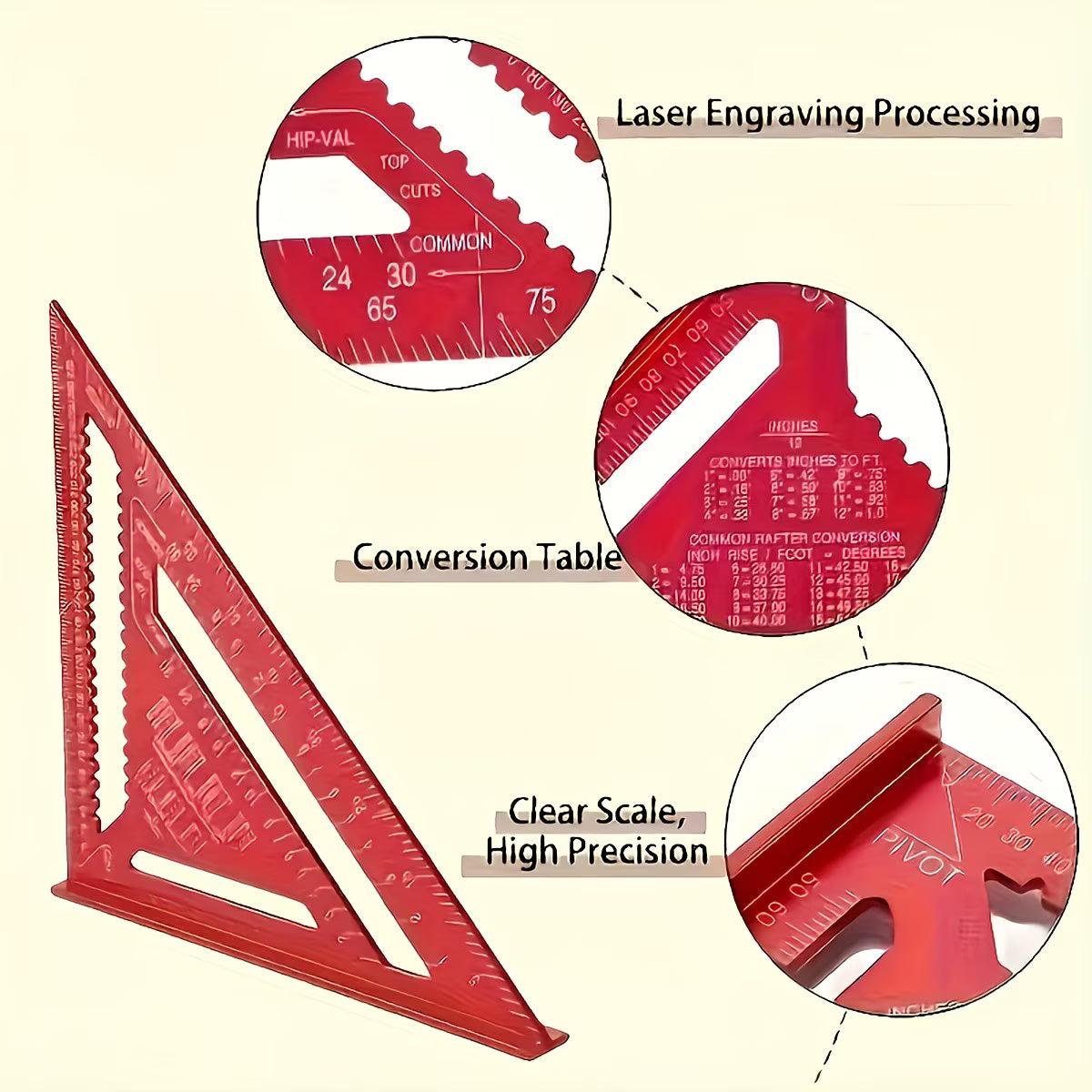 🔧📏Precision Carpenter Square Hole Scribing Ruler