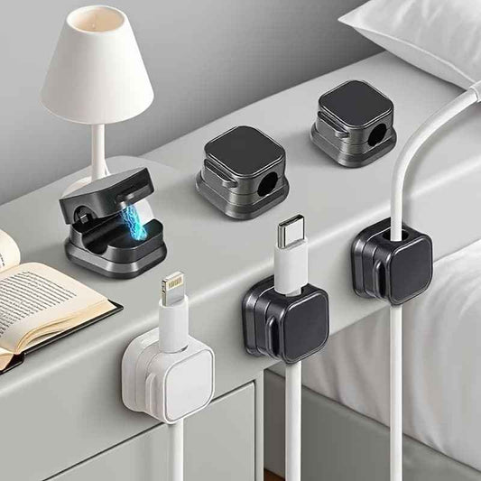 🧲 6PCS Magnetic Cable Organizer – Keep Every Cable in Place!