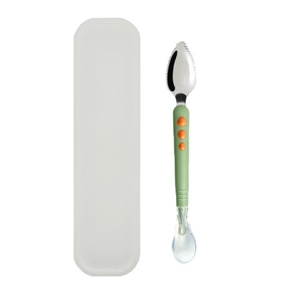 2-in-1 Baby Fruit Spoon – Double-Headed Scraper for Easy Feeding