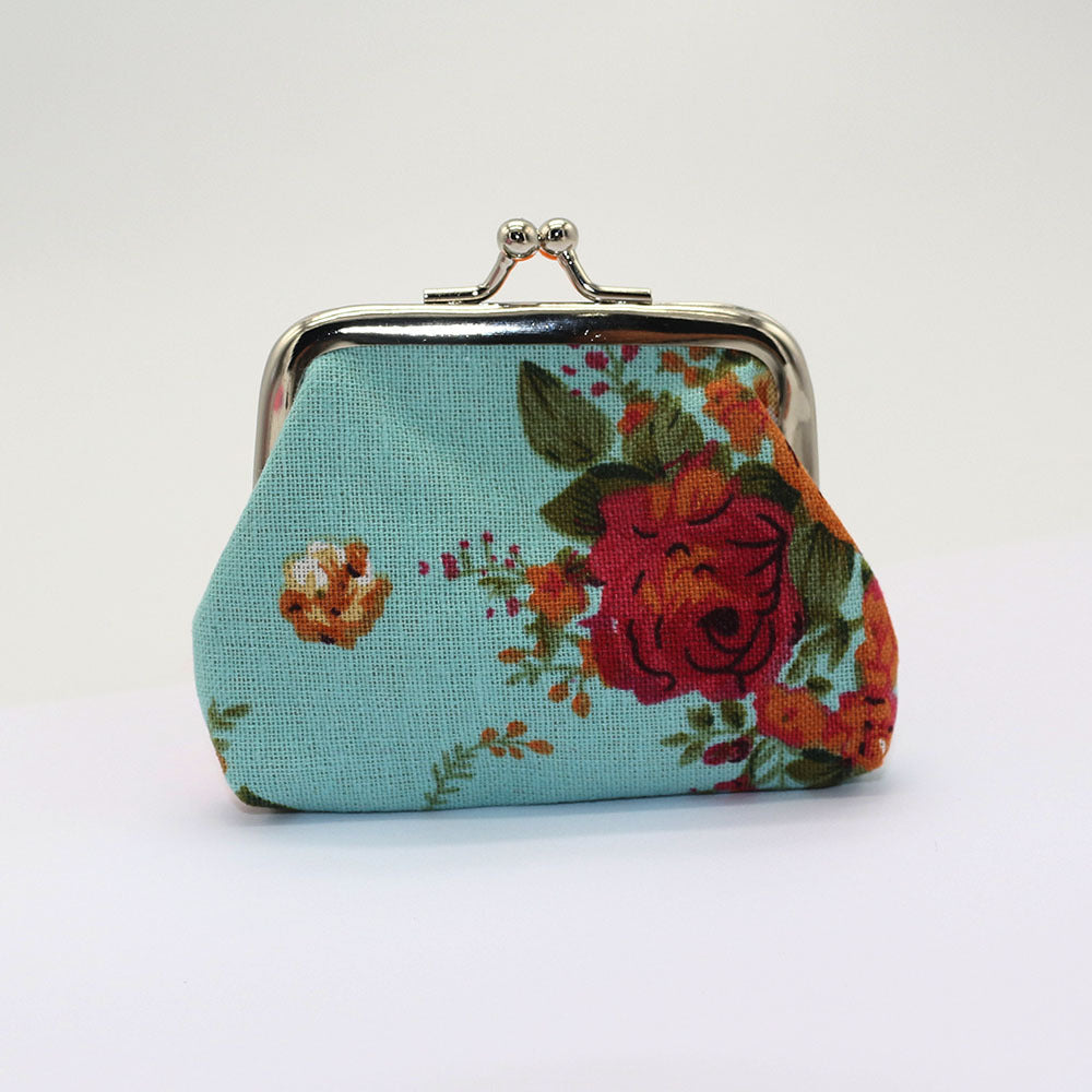 Printed Canvas Coin Purse, Ideal for Storing Coins and Keys