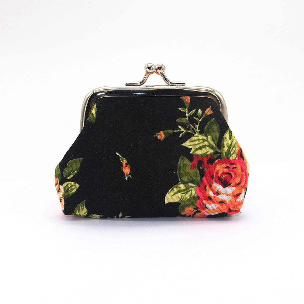 Printed Canvas Coin Purse, Ideal for Storing Coins and Keys