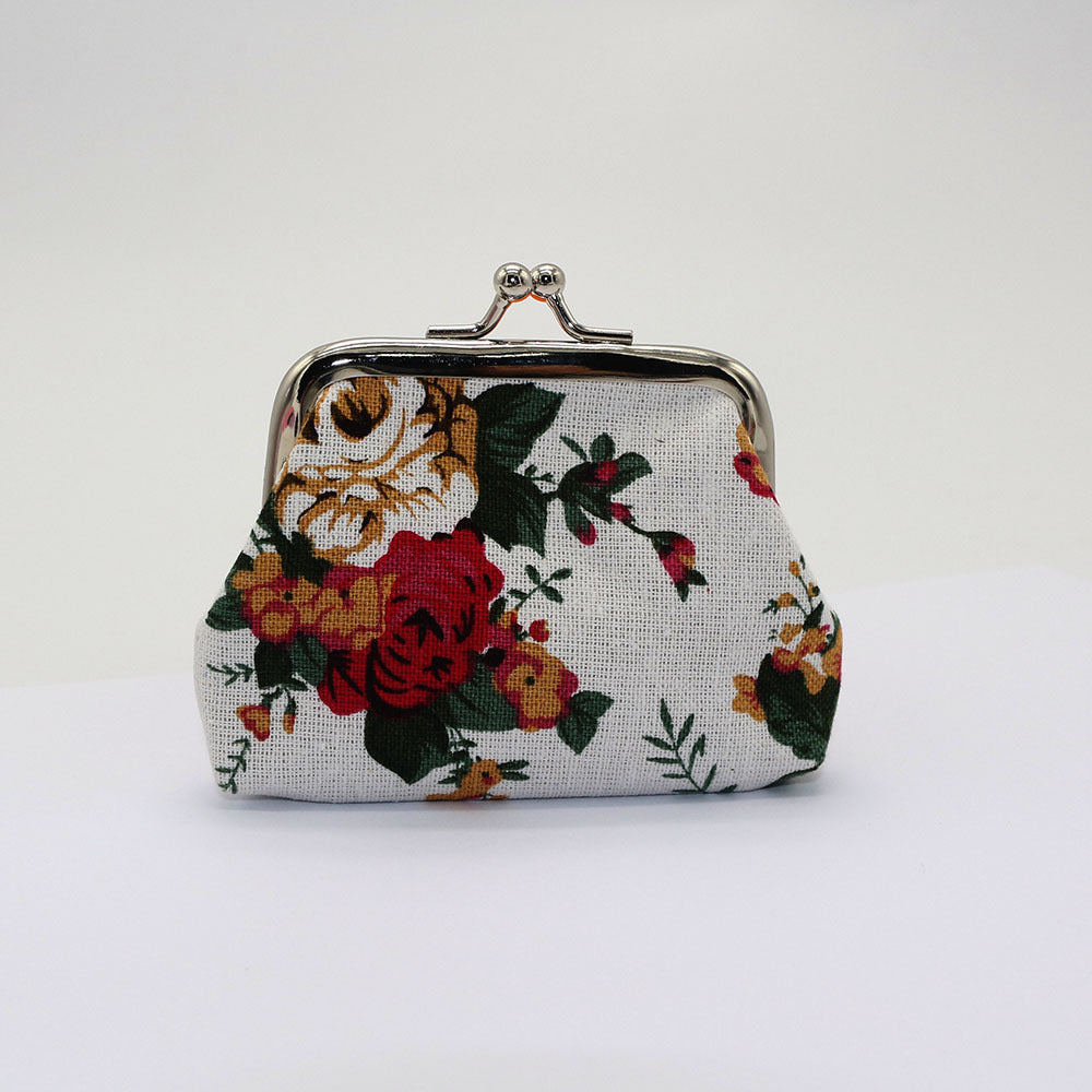 Printed Canvas Coin Purse, Ideal for Storing Coins and Keys