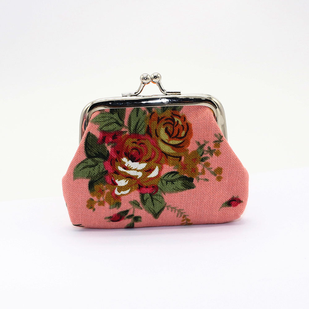 Printed Canvas Coin Purse, Ideal for Storing Coins and Keys
