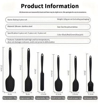 Durable & Easy-to-Clean 6PCS Silicone Kitchenware Set.