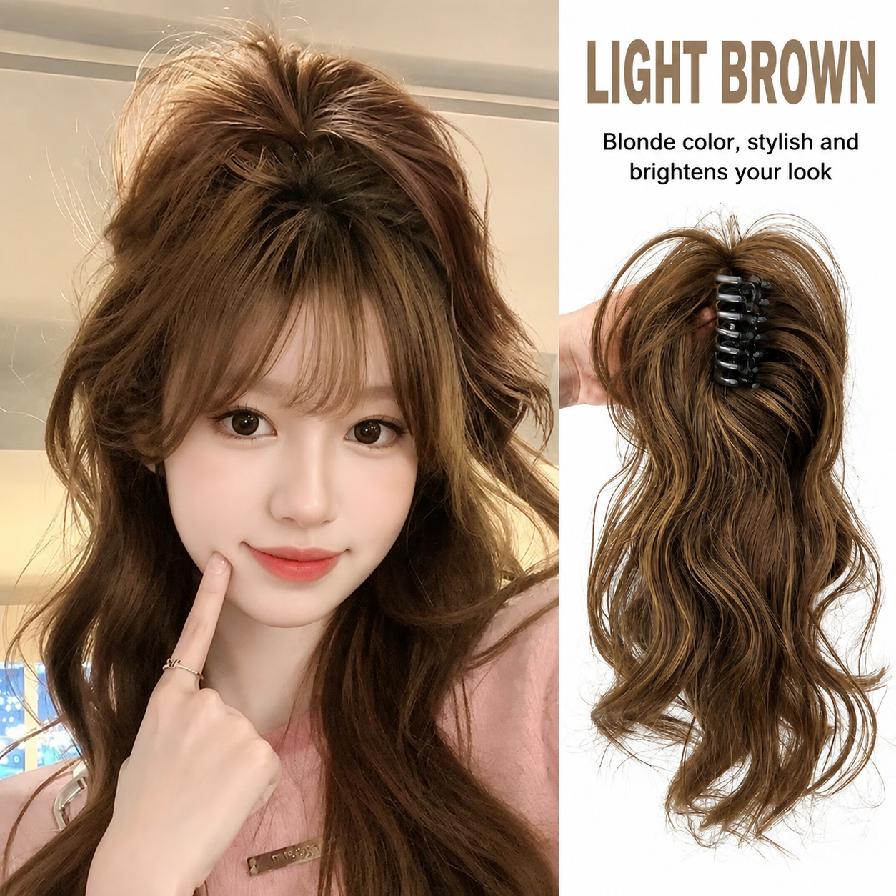 Claw Clip Ponytail Hair Extension – Natural Looking Voluminous Ponytail Extension for Women, Quick & Easy Hair Styling