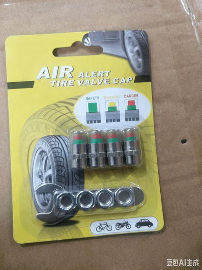 🚗Battery-Free Tire Pressure Monitoring Valve – Screw-On & Go, 3-Color Warning, Leak-Proof for Car & Motorcycle