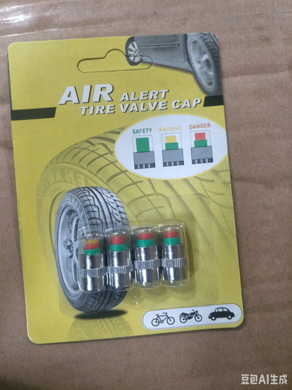🚗Battery-Free Tire Pressure Monitoring Valve – Screw-On & Go, 3-Color Warning, Leak-Proof for Car & Motorcycle