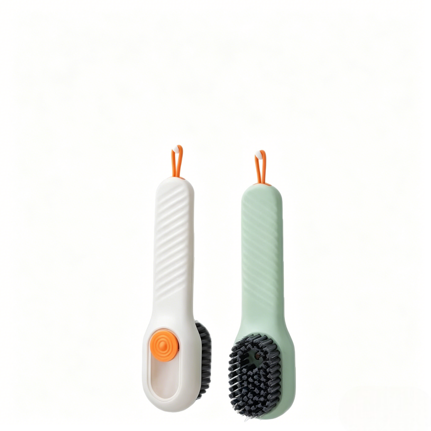 (Pack of 2)Press-to-Dispense Scrubbing Brush – Refillable & No Mess
