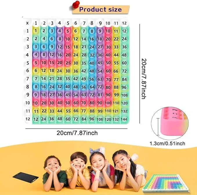 12x12 Multiplication Table Board Game – Portable Math Practice and Learning Toy for Kids