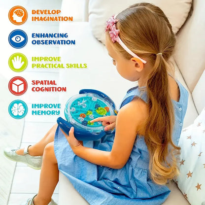 Gear Maze Disk Toys for Kids 3D Puzzle Balance Ball Handheld Maze Board Educational Toy