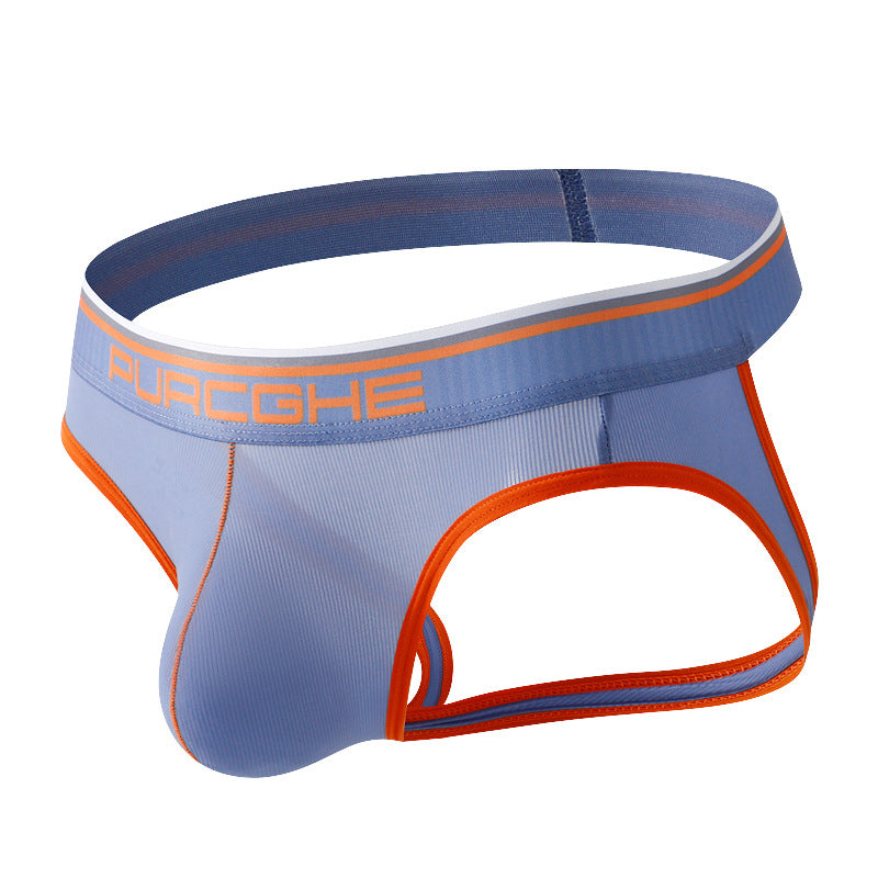 Men's Sensual Low-Rise Icy Silk Breathable T-Back Underwear