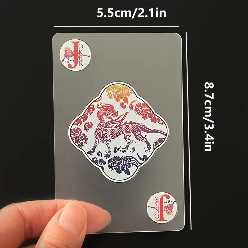 Creative transparent plastic poker cards, waterproof PVC poker cards
