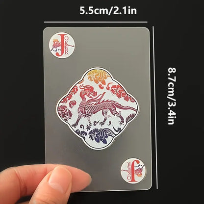 Creative transparent plastic poker cards, waterproof PVC poker cards