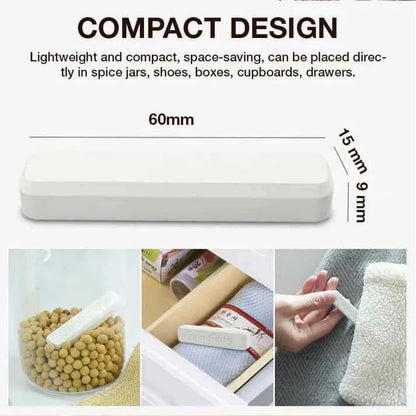 🏡Diatomite Moisture-Proof & Deodorizing Tablet – Absorbs Moisture, Prevents Mold, Freshens Air for Closet, Shoe Rack & Bathroom