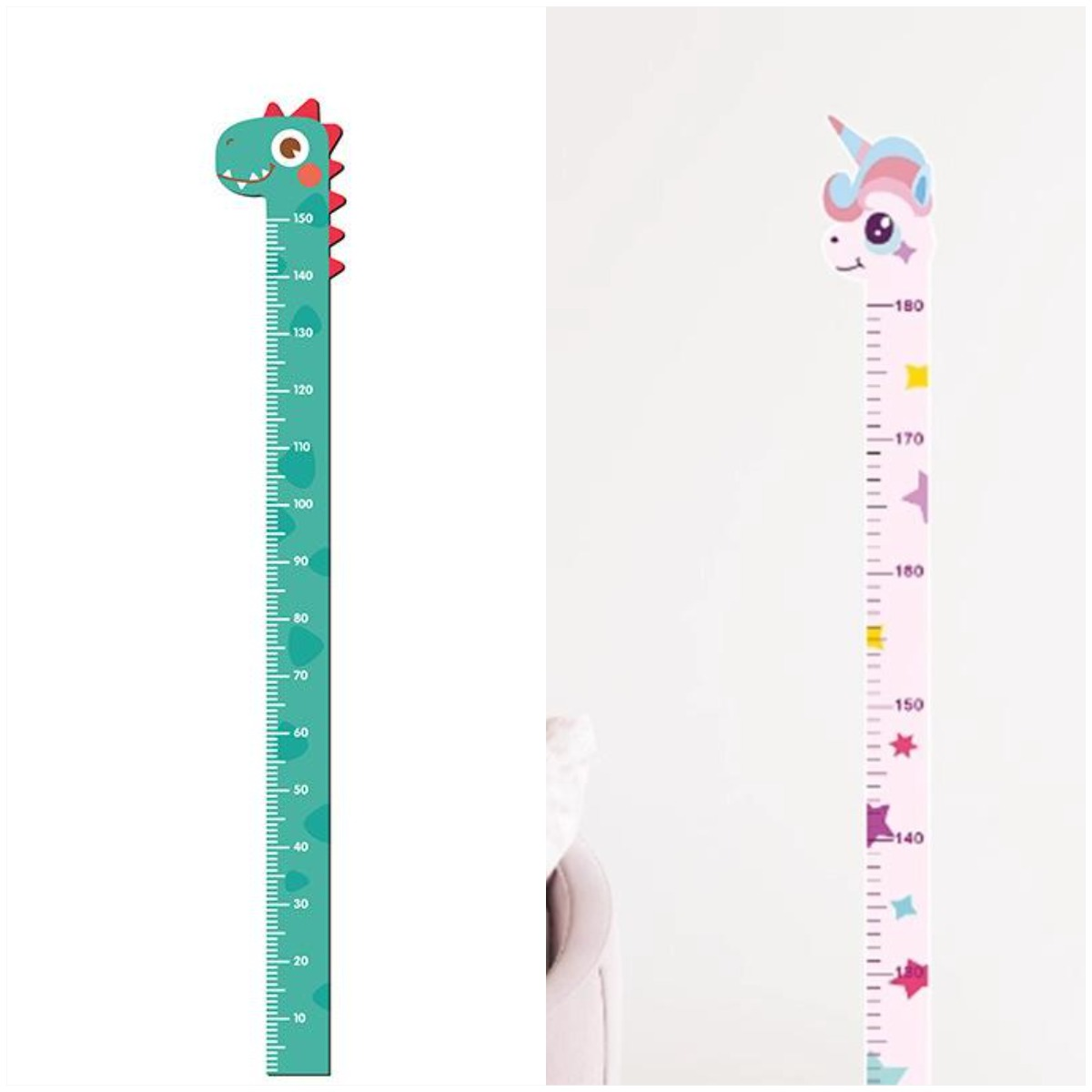 Removable Cartoon Kids Height Ruler Wall Sticker | Child Growth Measuring Chart