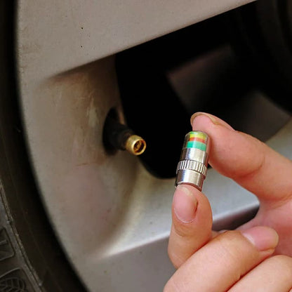 🚗Battery-Free Tire Pressure Monitoring Valve – Screw-On & Go, 3-Color Warning, Leak-Proof for Car & Motorcycle