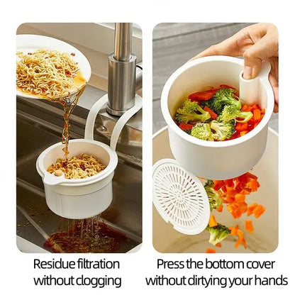 Hanging Sink Drain Basket with Bottom Release