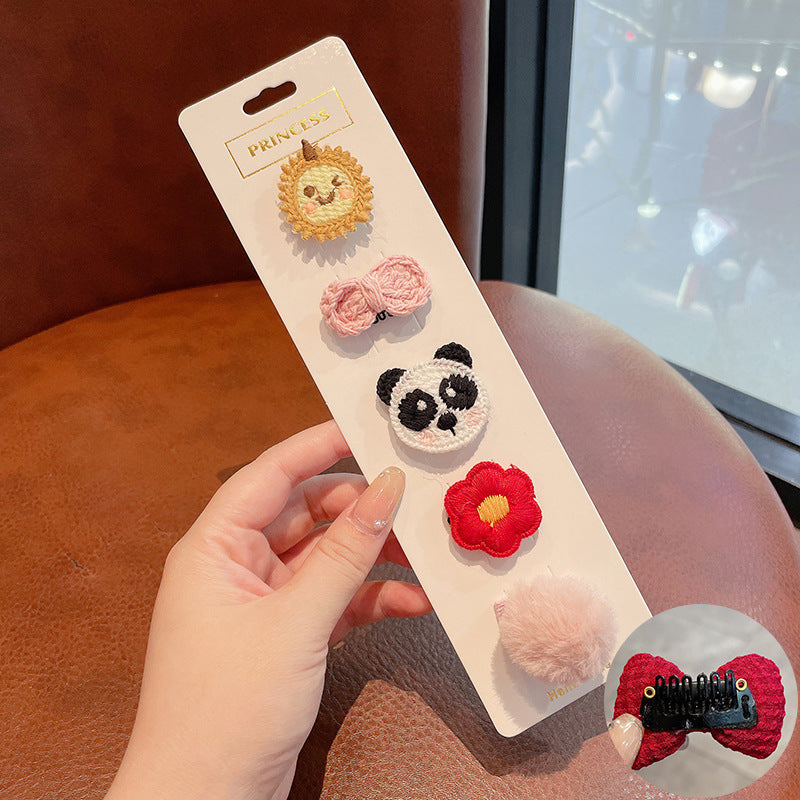 Baby Fetal Hair Clip 5pcs –Sweat-Absorbing & Breathable | Cute Hair Accessory