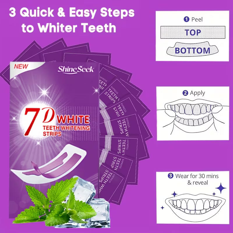 Purple Teeth Strips Daily Travel Use Teeth Whitening Strips