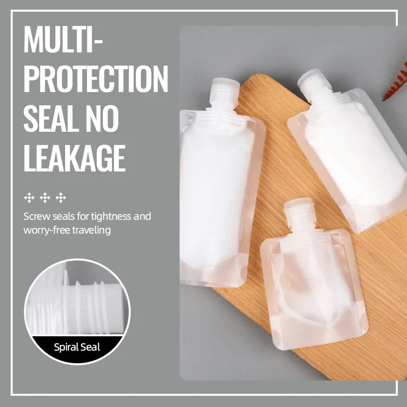 【10 PCS】Portable Travel Fluid Makeup Packing Bag