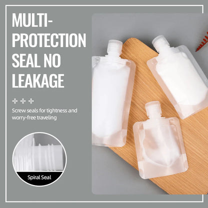 【10 PCS】Portable Travel Fluid Makeup Packing Bag