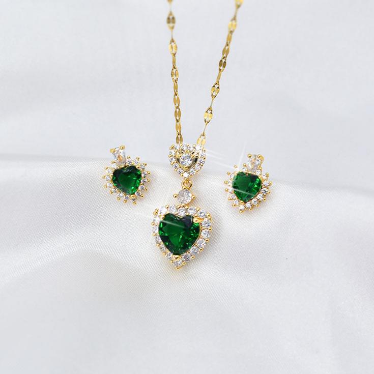 Love necklace earrings set