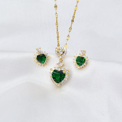 Love necklace earrings set