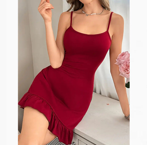 Women's Sexy Lace-Trimmed Nightgown